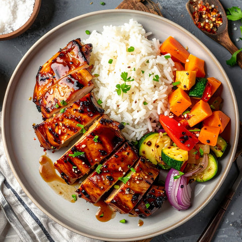 Balsamic Chicken & White Rice