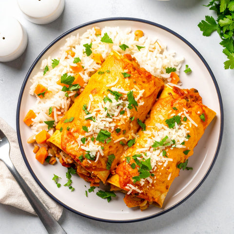 Chicken & Butternut Squash Enchiladas