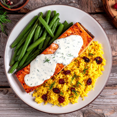Dill Salmon & Turmeric Rice