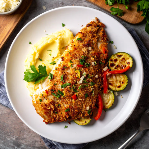 Herb Crusted Flounder - Low Carb