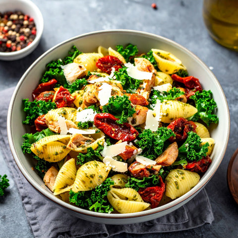 Kale Pesto Chicken Pasta Salad