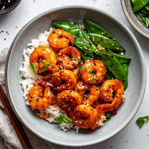 Orange Shrimp & Snow Peas