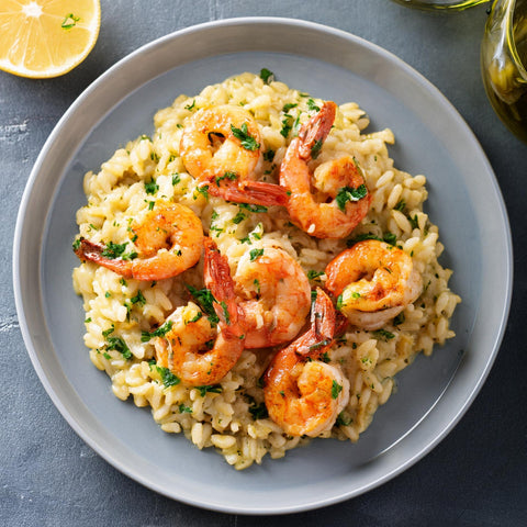 Shrimp Scampi with Orzo