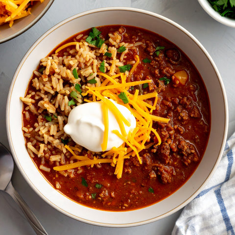 Southwest Beef Chili & Rice