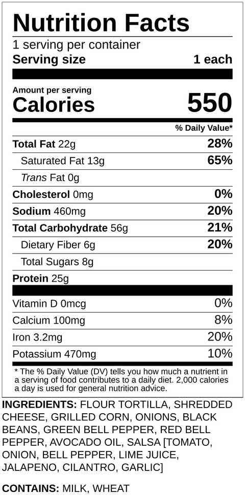 Vegetable Quesadilla