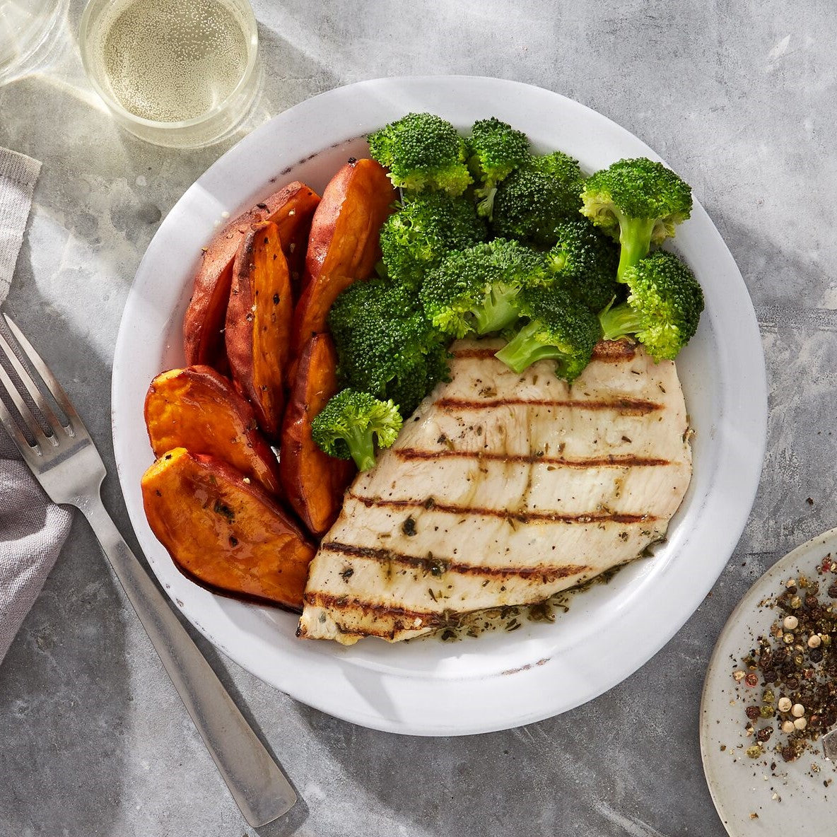 Chicken, Sweet Potato, Broccoli