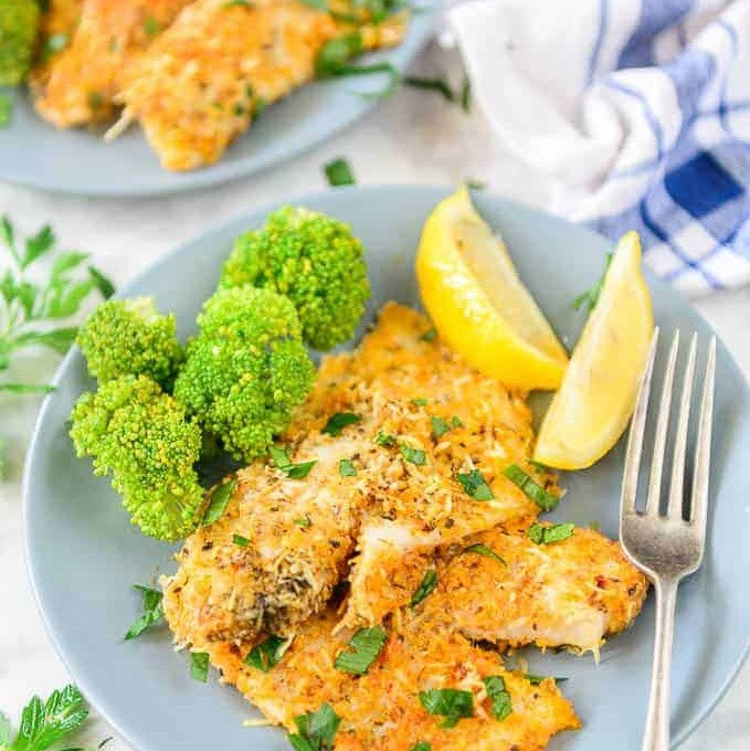 Parmesan Crusted Tilapia - Low Carb