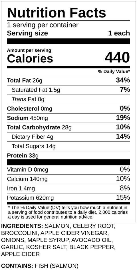 Apple Cider Salmon - Low Carb