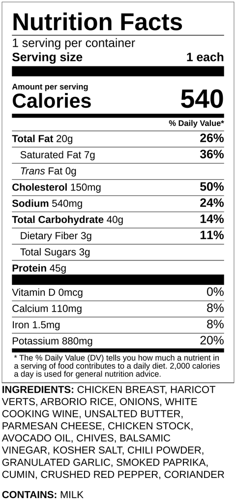 Blackened Chicken & Parmesan Risotto