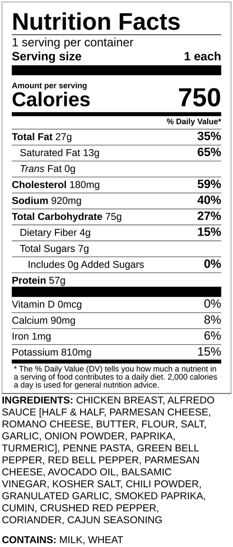 Cajun Chicken Alfredo Pasta