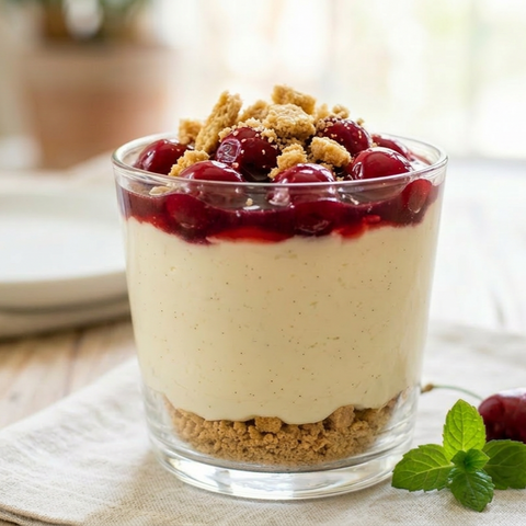 Cherry Cheesecake Yogurt Parfait