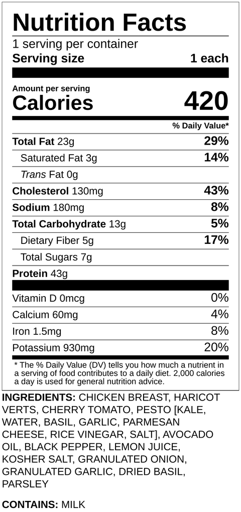 Chicken Pesto - Low Carb