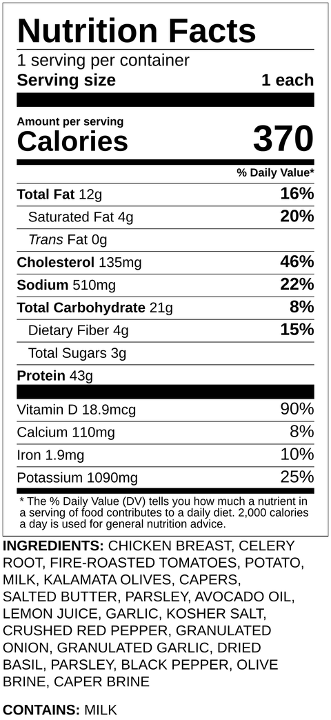 Chicken Puttanesca - Low Carb