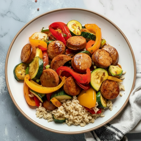 Garlic Chicken Sausage Stir Fry