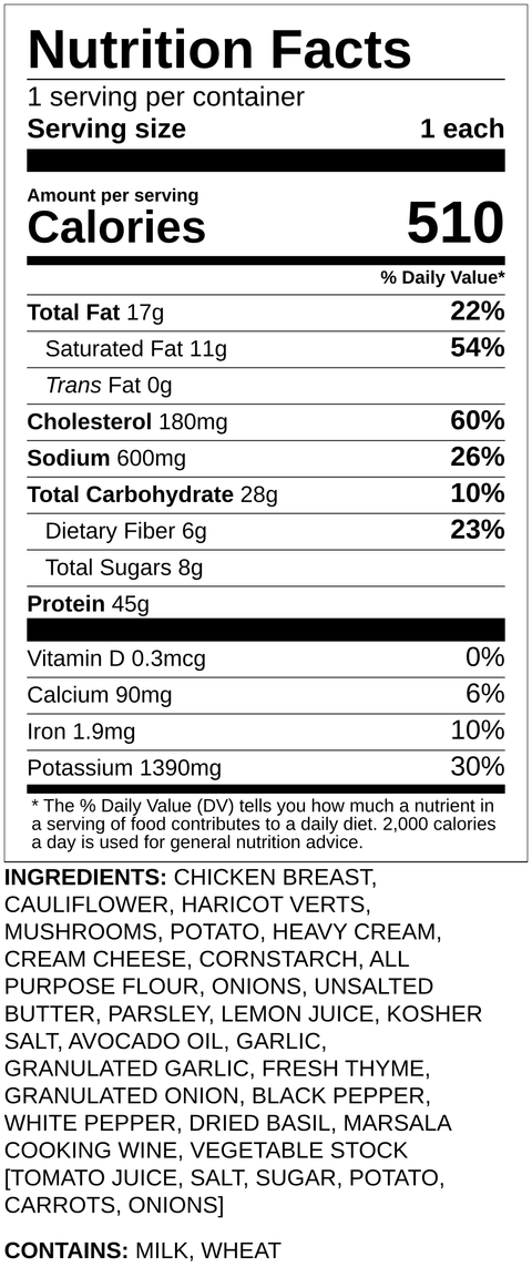 Creamy Chicken Marsala - Low Carb