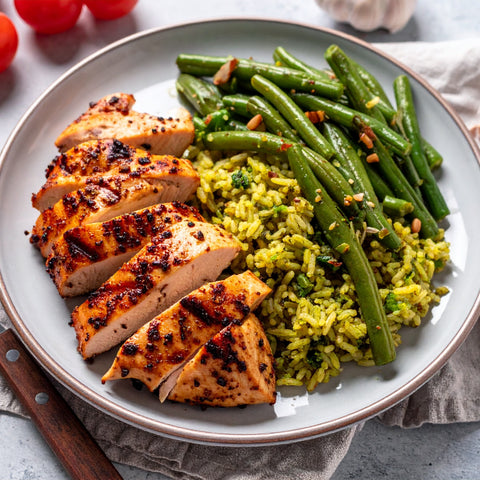 Chicken with Pesto Rice