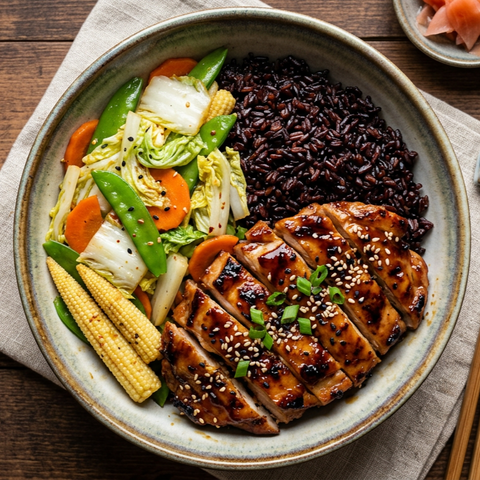Chicken Teriyaki Forbidden Rice
