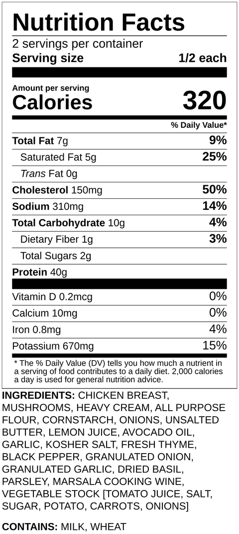 Family Chicken Marsala