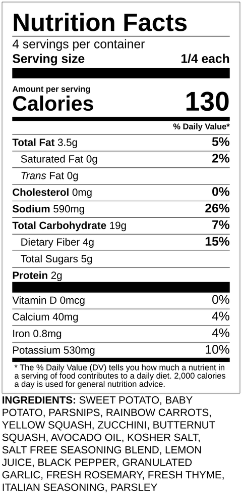 Family Root Vegetables