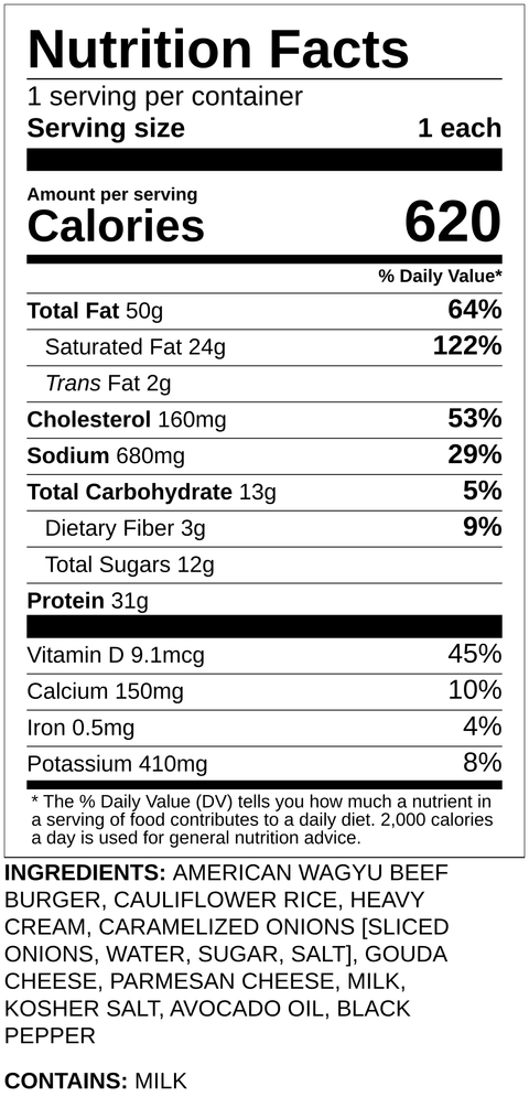 Gouda Beef Burger - Low Carb