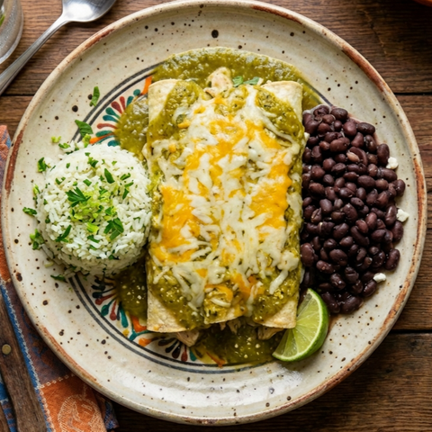 Green Chili Chicken Enchiladas