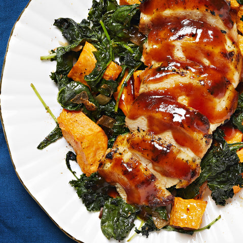 BBQ Chicken with Kale