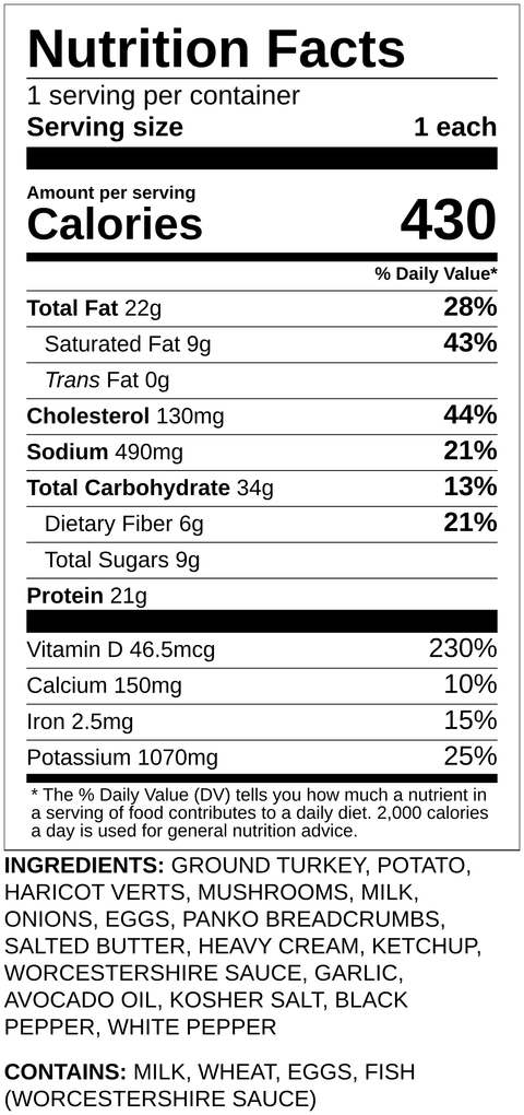 Lunch BBQ Turkey Meatloaf