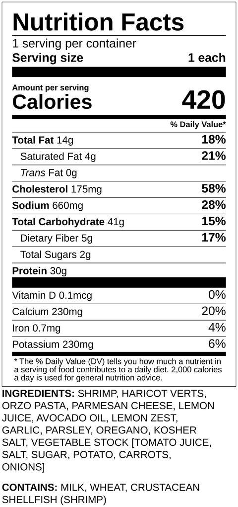 Lunch Lemon Parmesan Shrimp