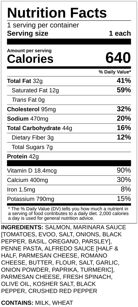 Lunch Salmon & Vodka Penne