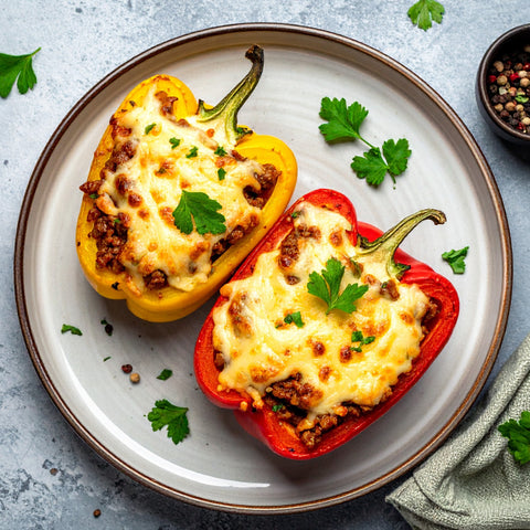 Beef Lasagna Peppers - Low Carb
