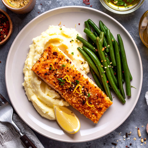 Lemon Mustard Steelhead Trout