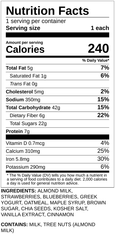 Maple Overnight Oats