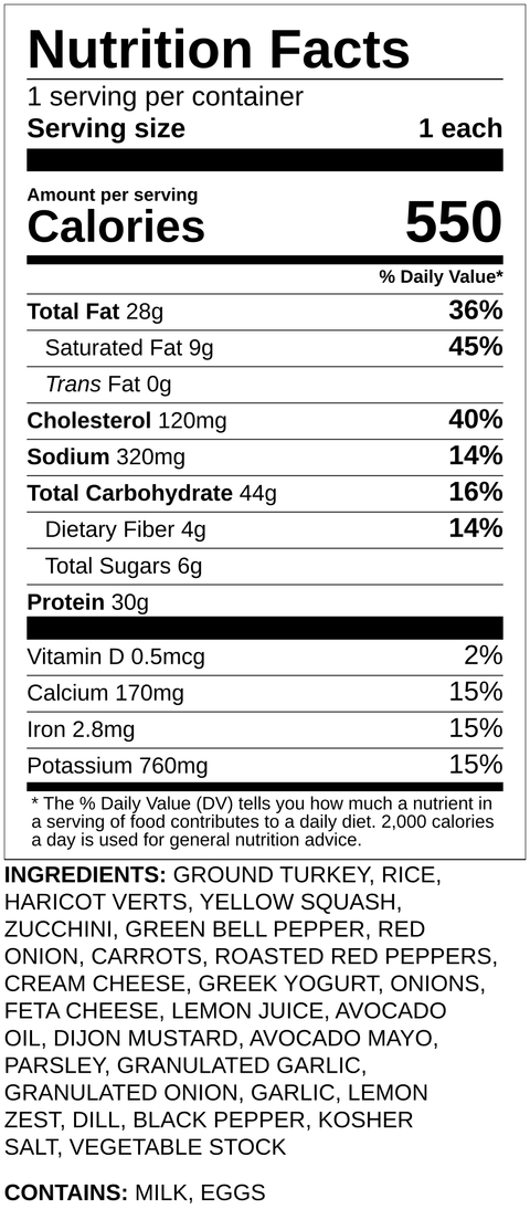 Mediterranean Turkey Burger