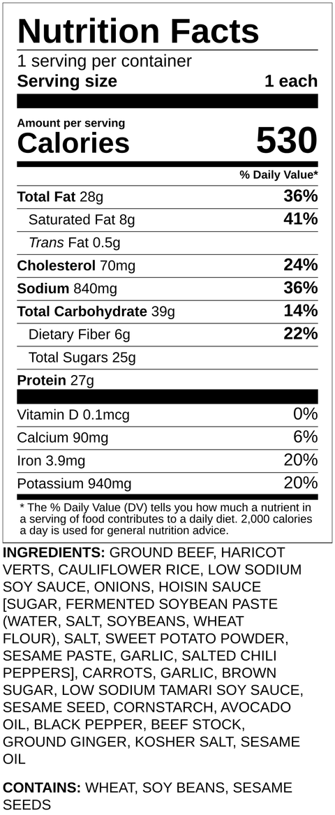 Mongolian Beef - Low Carb