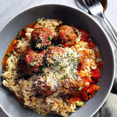 Turkey Meatballs & Orzo