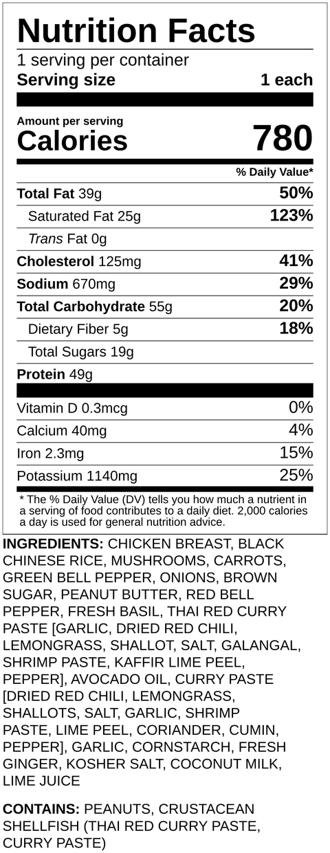 Panang Curry Chicken