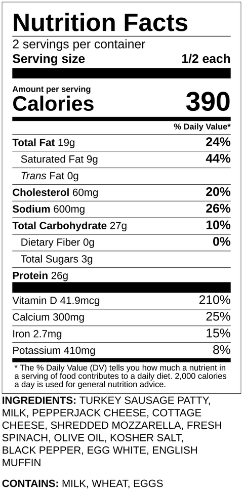 Pepperjack Egg White Sandwich