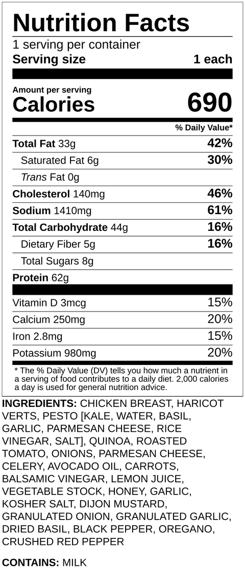 Pesto Chicken Parmesan Bowl