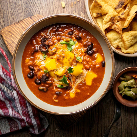 Lunch Queso Turkey Chili