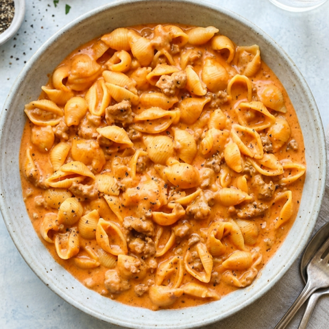 Creamy Beef & Shells