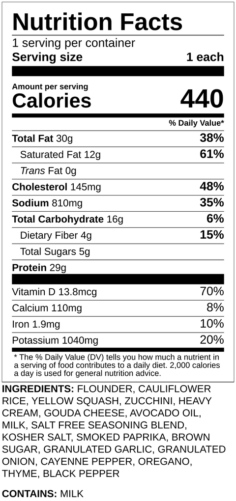 Southern Flounder - Low Carb