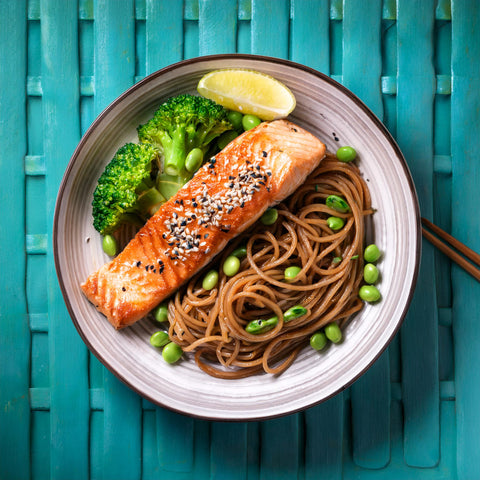 Salmon with Noodles