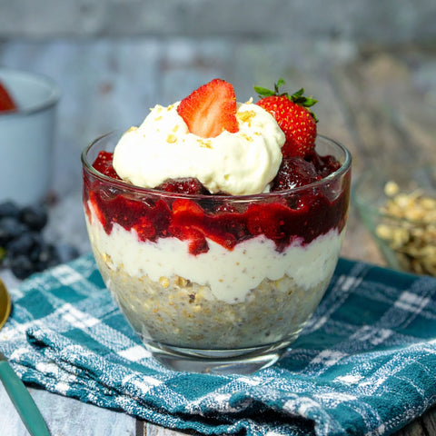 Strawberries & Cream Overnight Oats