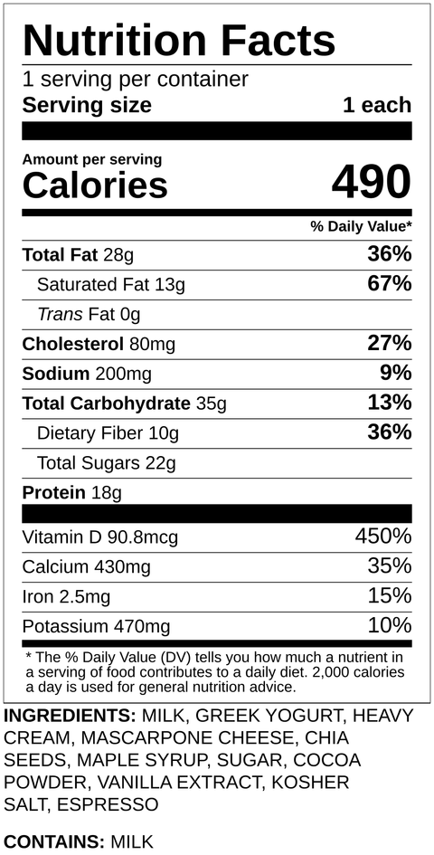 Tiramisu Chia Pudding