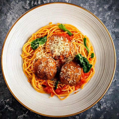 Lunch Turkey Meatballs & Spaghetti