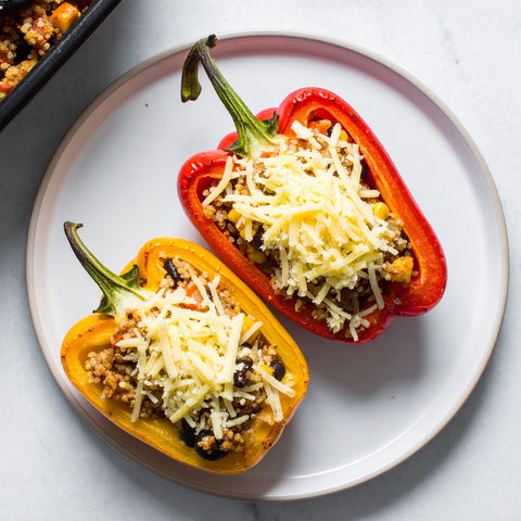 Turkey Quinoa Stuffed Peppers - Low Carb