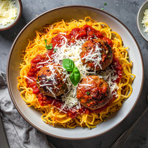 Turkey Meatballs & Spaghetti - Low Carb