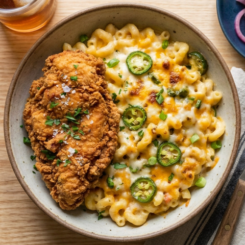 Crispy Chicken Mac & Cheese